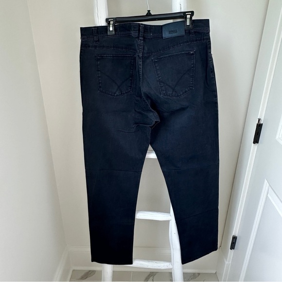 Brax Men’s Cooper Regular Fit Micropattern Five Pocket Navy Pants Size 38 - Picture 2 of 13